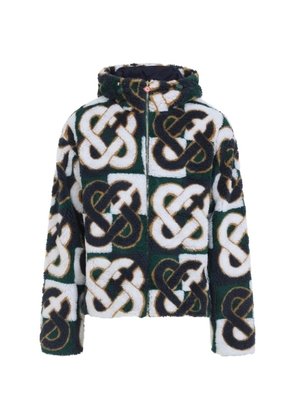 Casablanca Monogram hooded fleece jacket - Green