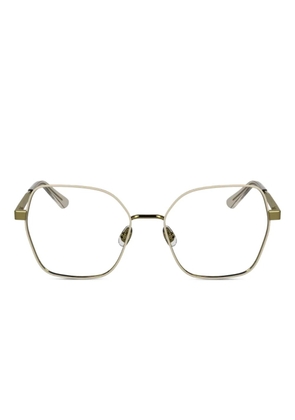 Calvin Klein geometric-frame glasses - Gold