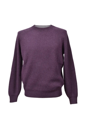 Brunello Cucinelli ribbed-knit cashmere sweater - Purple