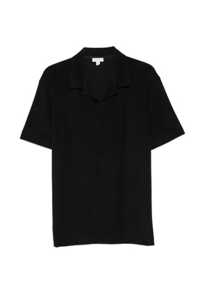 Sunspel towelling polo shirt - Black
