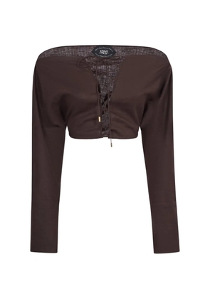 Taller Marmo Mila Desert lace-up blouse - Brown