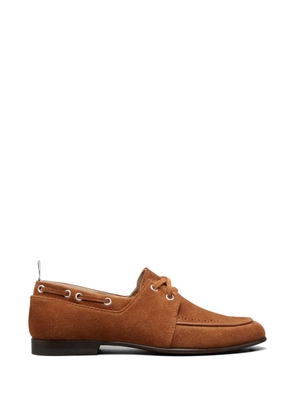 Thom Browne suede brogue-detail boat shoes