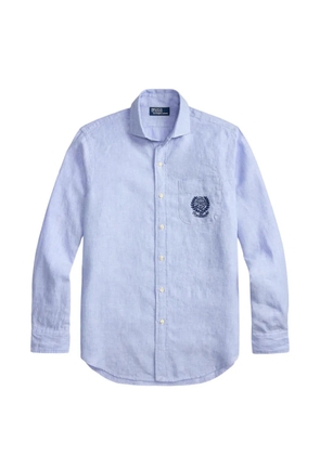 Polo Ralph Lauren embroidered pocket linen shirt - Blue
