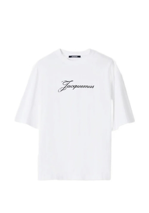 Jacquemus logo-print oversized T-shirt - White