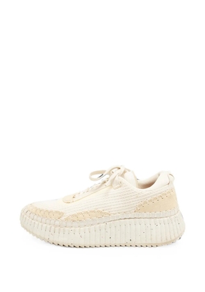 Chloé Pre-Owned Nama panelled sneakers - White