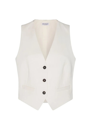 Brunello Cucinelli button-fastening vest - Neutrals