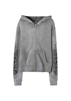 Vague Studios Thrash zip-up hoodie - Grey