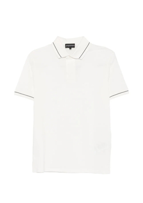 Emporio Armani contrast-trim buttoned polo shirt - White