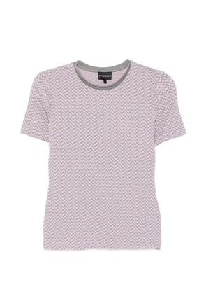 Emporio Armani textured short-sleeve top - Purple