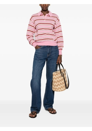 Guest In Residence Collegiate polo top - Pink