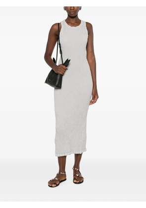 Issey Miyake textured midi dress - Grey