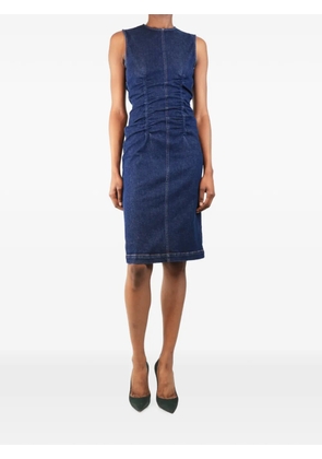 Sportmax Vintage ruched sleeveless midi dress - Blue