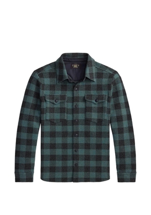 Ralph Lauren RRL check-pattern button-down shirt jacket - Blue
