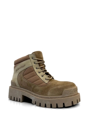 Balenciaga suede combat shoes - Brown