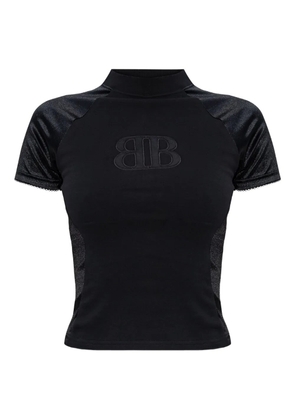 Balenciaga embroidered short-sleeve top - Black