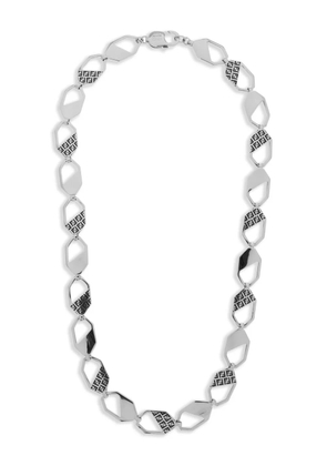 FENDI monogram-engraved necklace - Silver