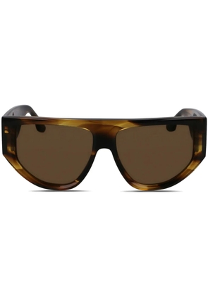 Victoria Beckham Eyewear logo-plaque sunglasses - Brown