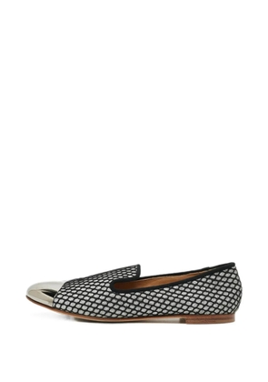 Giuseppe Zanotti Vintage glitter-mesh smoking loafers - Silver