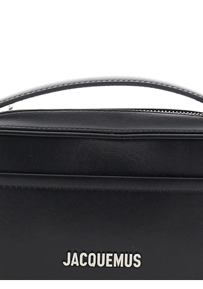 Jacquemus Baneto logo-plaque mini shoulder bag - Black