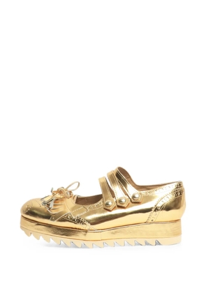 Comme des Garçons TAO fringed platform shoes - Gold