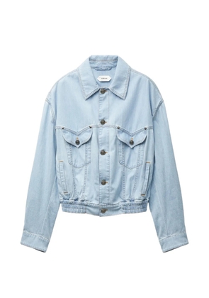 Versace elasticated-waist denim jacket - Blue