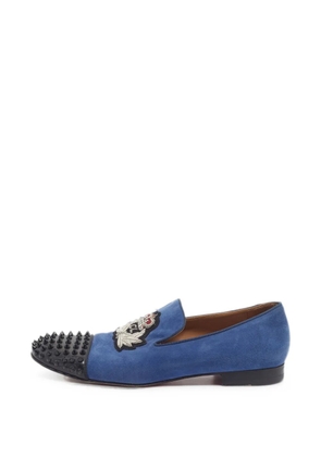 Christian Louboutin Pre-Owned Harvanana spike-detail slippers - Blue