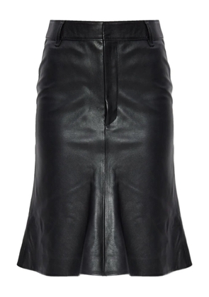Balenciaga Leather high-waisted skirt - Black