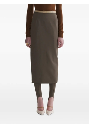 Mugler taupe pencil skirt - Neutrals
