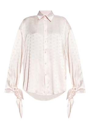 Balenciaga logo-jacquard tie-cuff shirt - 9505