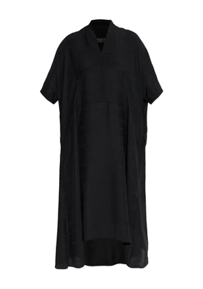 Balenciaga logo-plaque short-sleeve midi dress - Black