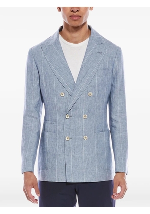 Brunello Cucinelli pinstripe double-breasted blazer - Blue