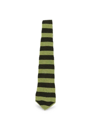 Charles Jeffrey Loverboy striped knitted tie - Green