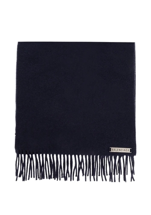 Balenciaga fringe scarf - Blue
