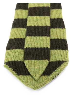 Charles Jeffrey Loverboy striped knitted tie - Green