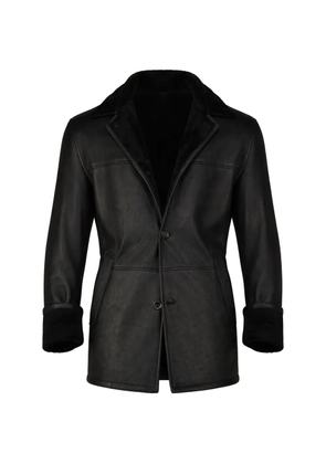 Hettabretz buttoned shearling overcoat - Black