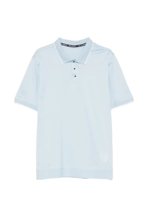 Karl Lagerfeld logo-print tipped-collar polo shirt - Blue