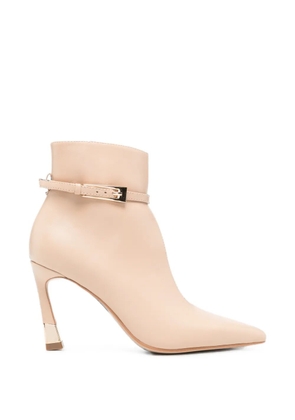 Marc Ellis buckle-strap pointed-toe ankle boots - Pink