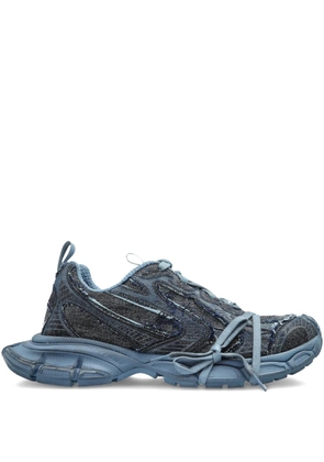 Balenciaga 3XL distressed-denim sneakers - Blue