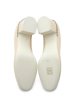 CHANEL Pre-Owned 1986-1988 Interlocking CC heeled pumps - Neutrals