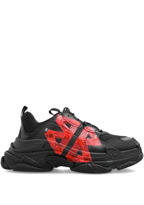 Balenciaga Triple S tape-detail sneakers - Black