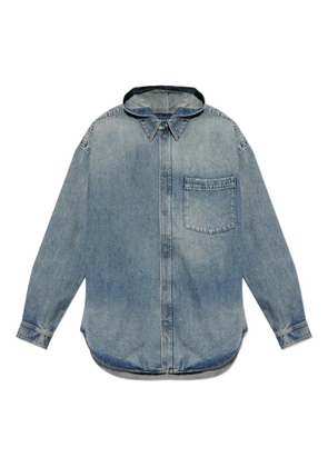 Balenciaga hooded denim jacket - Blue