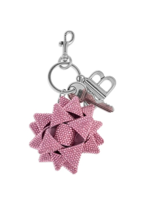 Balenciaga crystal-embellished bow keychain - Silver