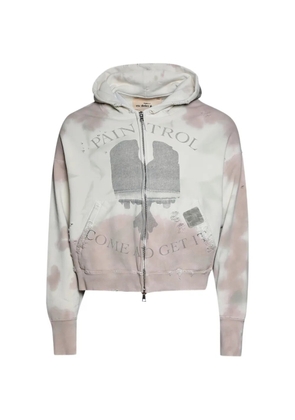 SEKRIT distressed tie-dye hoodie - Neutrals