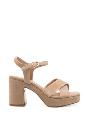 JANET & JANET cross-strap platform sandals - Neutrals