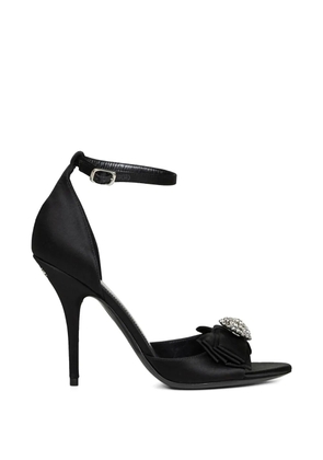 Balenciaga Avenue rhinestone-embellished bow sandals - Black