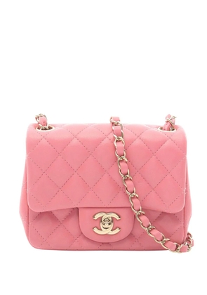 CHANEL Pre-Owned 2021-2026 Mini Square Classic Lambskin Single Flap crossbody bag - Pink