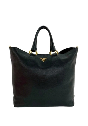 Prada Pre-Owned 2013-2026 Vitello Daino Open Convertible Tote satchel - Black