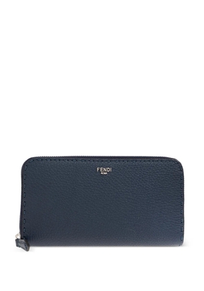 FENDI zip leather wallet - Blue