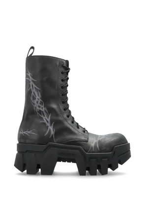 Balenciaga Bulldozer printed combat boots - Black