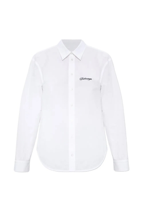 Balenciaga logo-detail cotton shirt - White